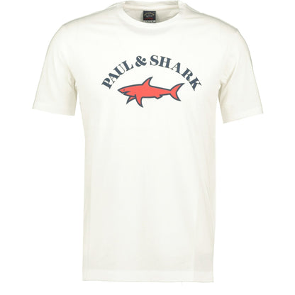 Paul & Shark Crew Logo T-Shirt White - LinkFashionco