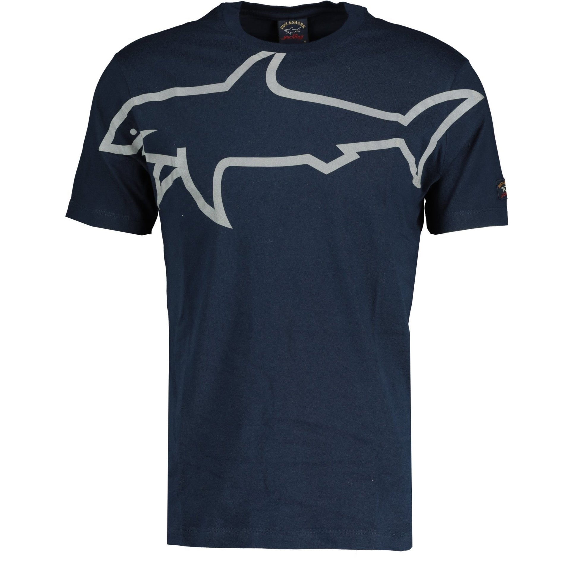Paul & Shark Reflective Shark Logo T-Shirt Navy - LinkFashionco